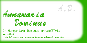 annamaria dominus business card